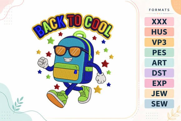Back to School Backpack: A Playful Embroidery Design Review