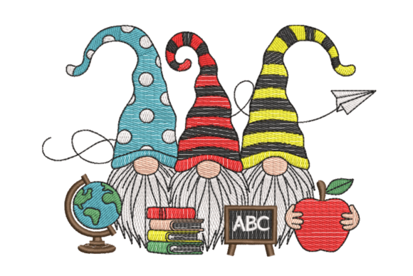 Back to School Gnomes: An Embroidery Design Review