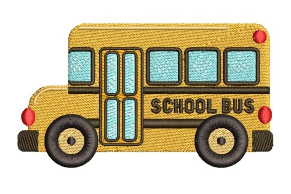 Classic Yellow School Bus: An Embroidery Design Review