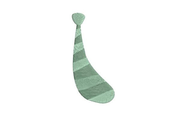 Green Striped Necktie: A Classic Embroidery Design