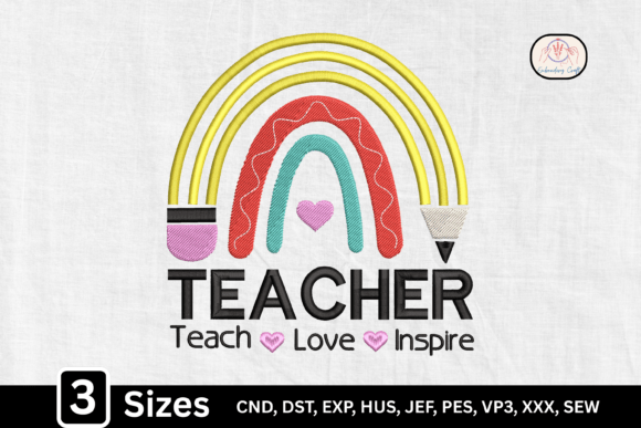 Teach Love Inspire Rainbow Pencil Design Review