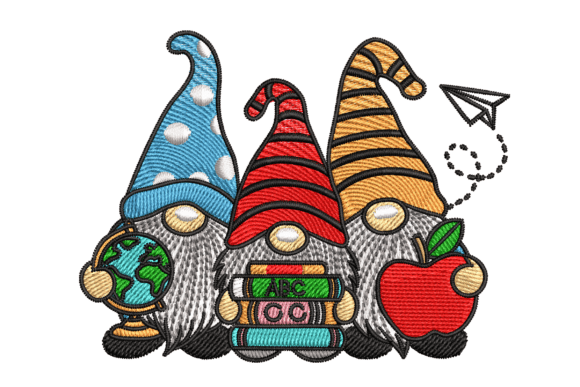 Teacher Gnome Trio: An Embroidery Designer's Review